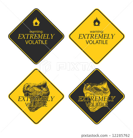 Yellow warning and danger signs collection Yellow warning and danger signs collection 12285762