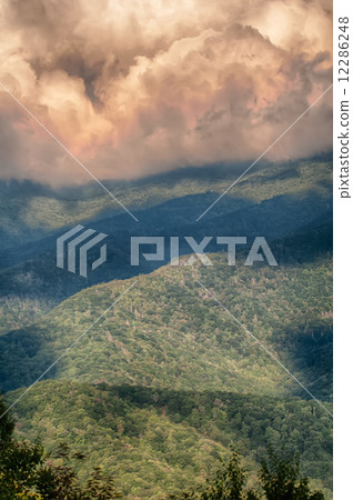 Blue Ridge Parkway Scenic Mountains Overlook Summer Landscape 12286248