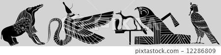 various demons of ancient Egypt - vector various demons of ancient Egypt - vector 12286809