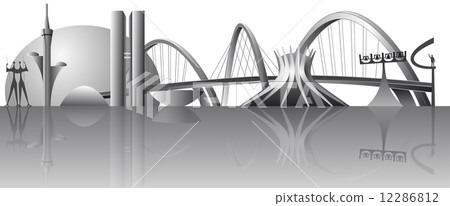 vector Brasilia city skyline 12286812