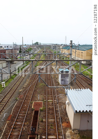 The orbit of the blue forest railroad from Higashi Aomori · Uruse Bridge 12287198