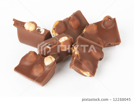 Chocolate pieces with nut 12288045