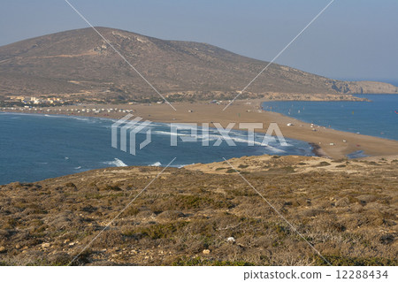 Paradise for surfers, Prassonissi cape Paradise for surfers, Prassonissi cape 12288434