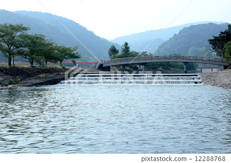 京都宇治河和三橋的風景 12288768