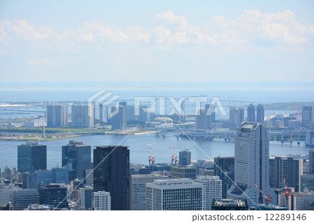 俯瞰東京的街道（朝東京門戶大橋） 12289146