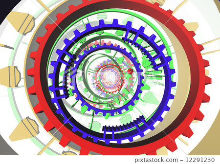 Colorful gear pattern - Stock Illustration [12291230] - PIXTA