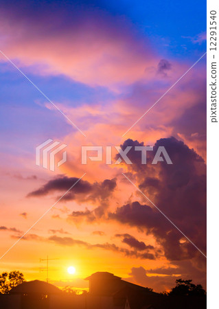 sunset sky with cloud 12291540