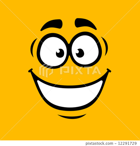 Cartoom Smile on Orange Background. Vector Cartoom Smile on Orange Background. Vector 12291729
