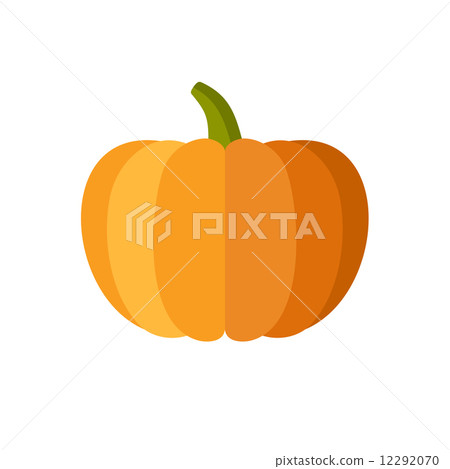 Pumpkin Isolated on White. Flat Design Style. Vector Pumpkin Isolated on White. Flat Design Style. Vector 12292070