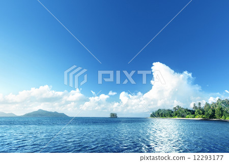 beach on La Digue island, Seychellas beach on La Digue island, Seychellas 12293177
