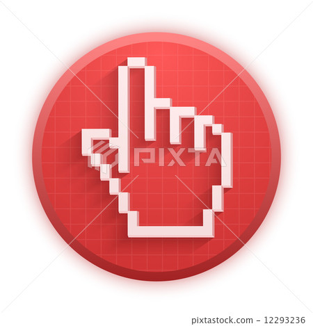 Pixel cursor round icon click mouse hand 12293236
