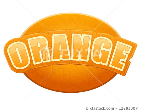 Label for orange juice or fruits. Bright premium design. Vector Illustration. 12293307