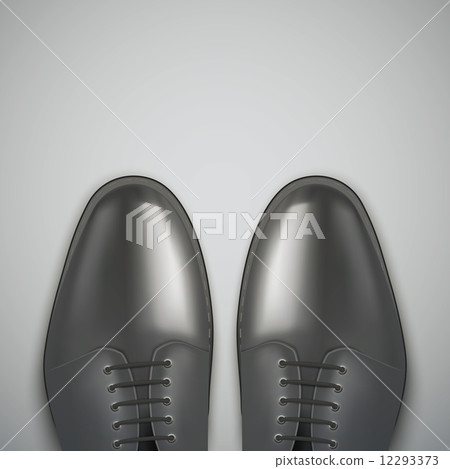 Background of Male fashion classic black shoes. Vector. 12293373