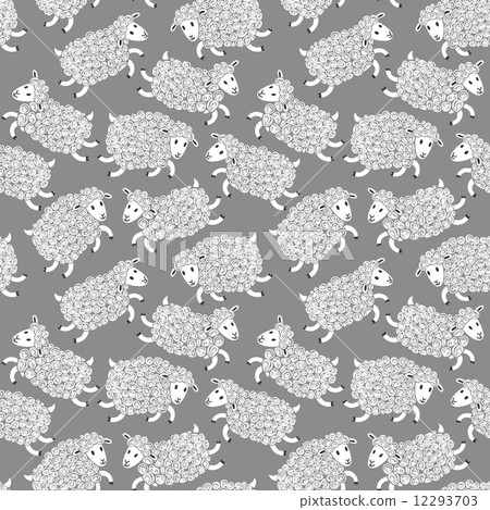 Seamless pattern with cute sheep. 12293703