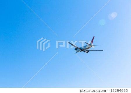 Blue sky and airplane 12294655