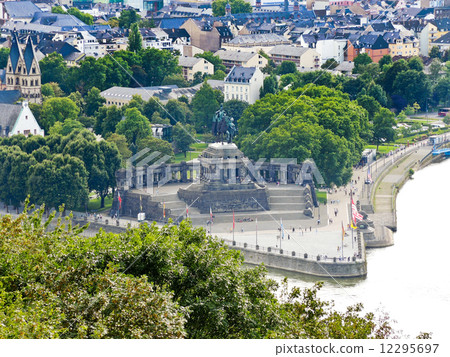 Deutsches Eck (German Corner) in Koblenz town 12295697