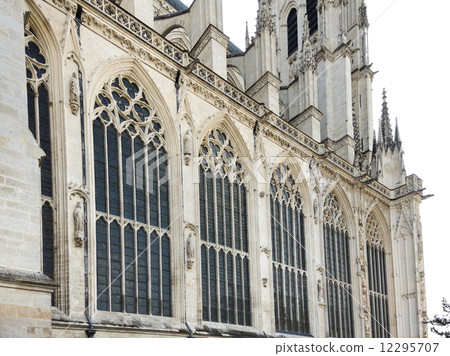 side wall of medieval Amiens Cathedral 12295707