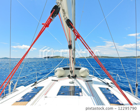 voyage on yacht in blue Adriatic sea 12295790