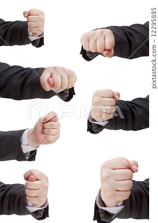 set of hand gesture with clenched fingers 12295885