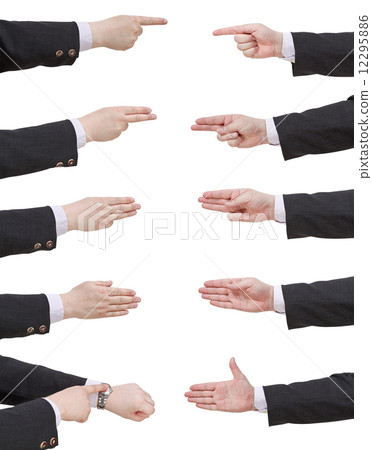 set of scoring businessman hand 12295886