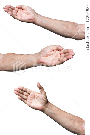 set of worker hands pointing direction set of worker hands pointing direction 12295985