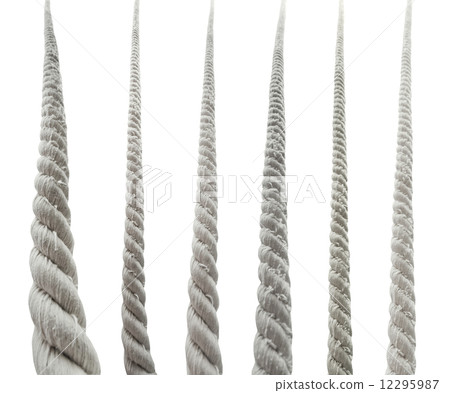 set of bottom views of textile rope isolated set of bottom views of textile rope isolated 12295987