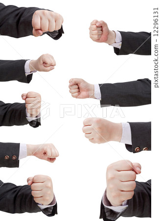 set of fist punch - hand gesture 12296131