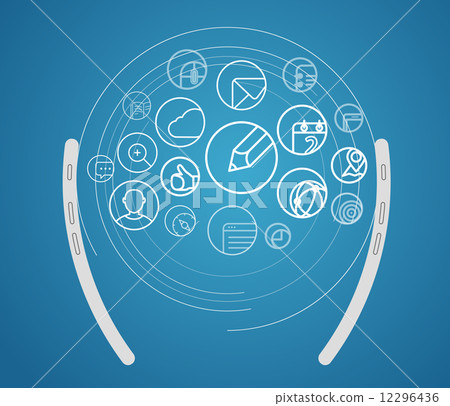 Information transfer scheme. Design elements Information transfer scheme. Design elements 12296436