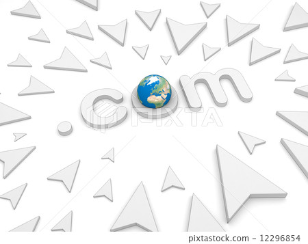 3d dot come text, arrow pointing 3d dot come text, arrow pointing 12296854