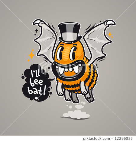 cartoon monster ill bee bat 12296885