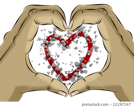 heart shaped hand heart shaped hand 12297247