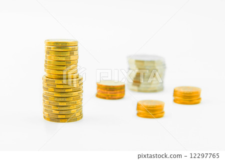 Gold Coins isolated on white 12297765
