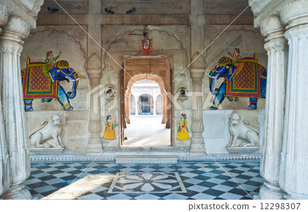 India, Bikaner. Entrance of a palace India, Bikaner. Entrance of a palace 12298307