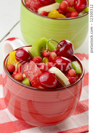 Cups with fruits 12300312