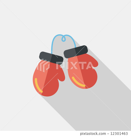 boxing gloves flat icon with long shadow,eps10 12301463