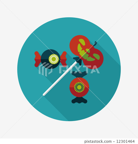 halloween candy flat icon with long shadow,eps10 12301464