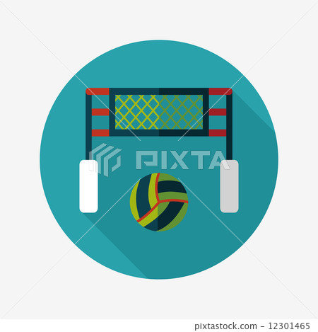volleyball flat icon with long shadow,eps10 12301465