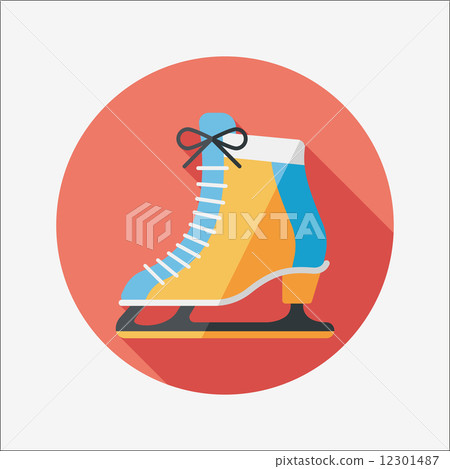 ice skate flat icon with long shadow,eps10 ice skate flat icon with long shadow,eps10 12301487