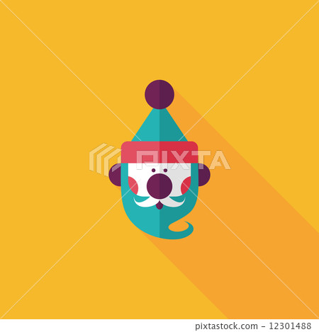 Santa Claus flat icon with long shadow, eps10 Santa Claus flat icon with long shadow, eps10 12301488