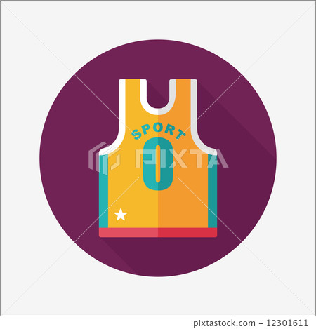 basketball clothing flat icon with long shadow,eps10 basketball clothing flat icon with long shadow,eps10 12301611