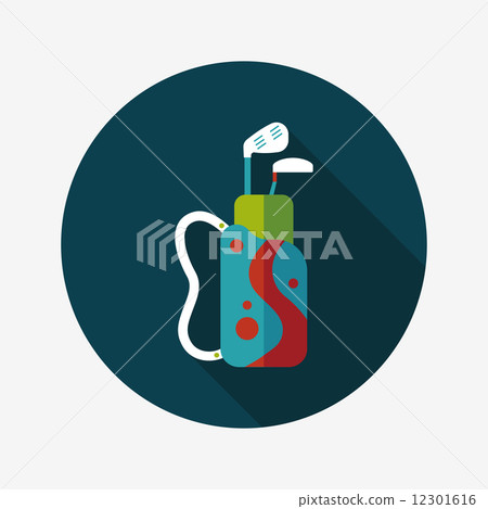 golf flat icon with long shadow,eps10 12301616