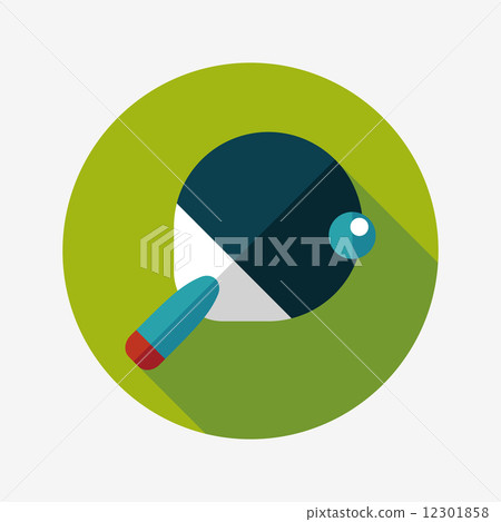 Table tennis racket flat icon with long... - Stock Illustration ...