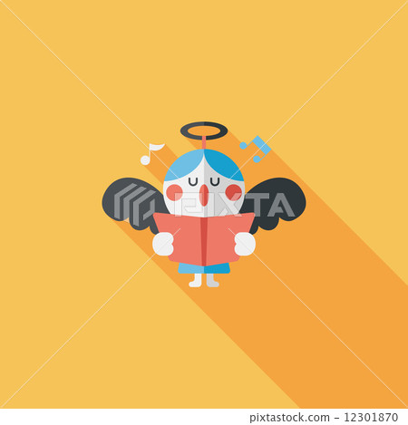 angel flat icon with long shadow, eps10 12301870