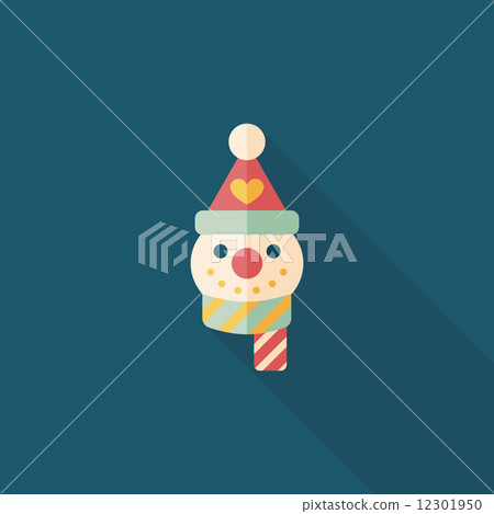 snowman flat icon with long shadow,eps10 12301950