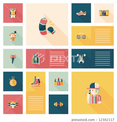 sport flat ui bakcground set, eps10 12302117