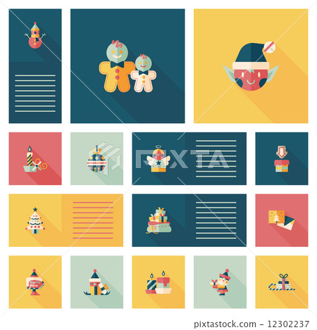 Merry Christmas flat app ui background,eps10 12302237