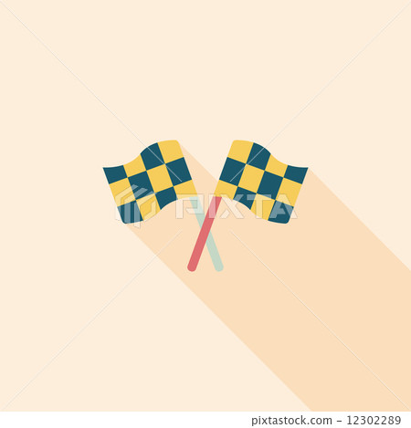 racing flags flat icon with long shadow,eps10 12302289