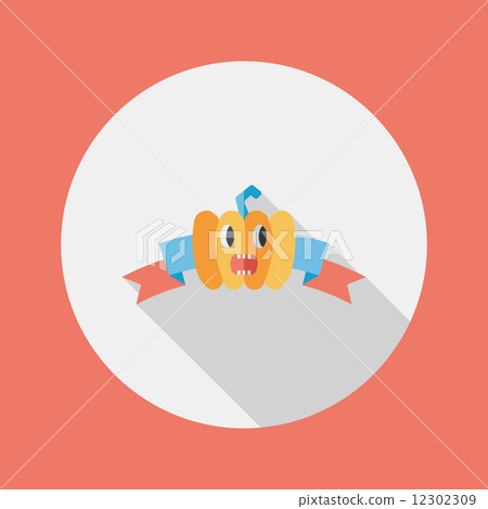 Halloween party flag flat icon with long shadow,eps10 Halloween party flag flat icon with long shadow,eps10 12302309