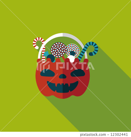 halloween candy flat icon with long shadow,eps10 12302441