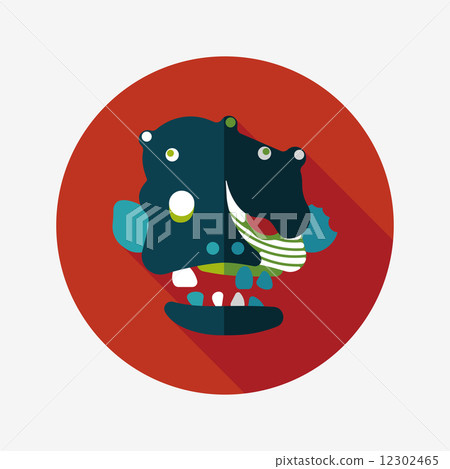 Frankenstein flat icon with long shadow,eps10 12302465